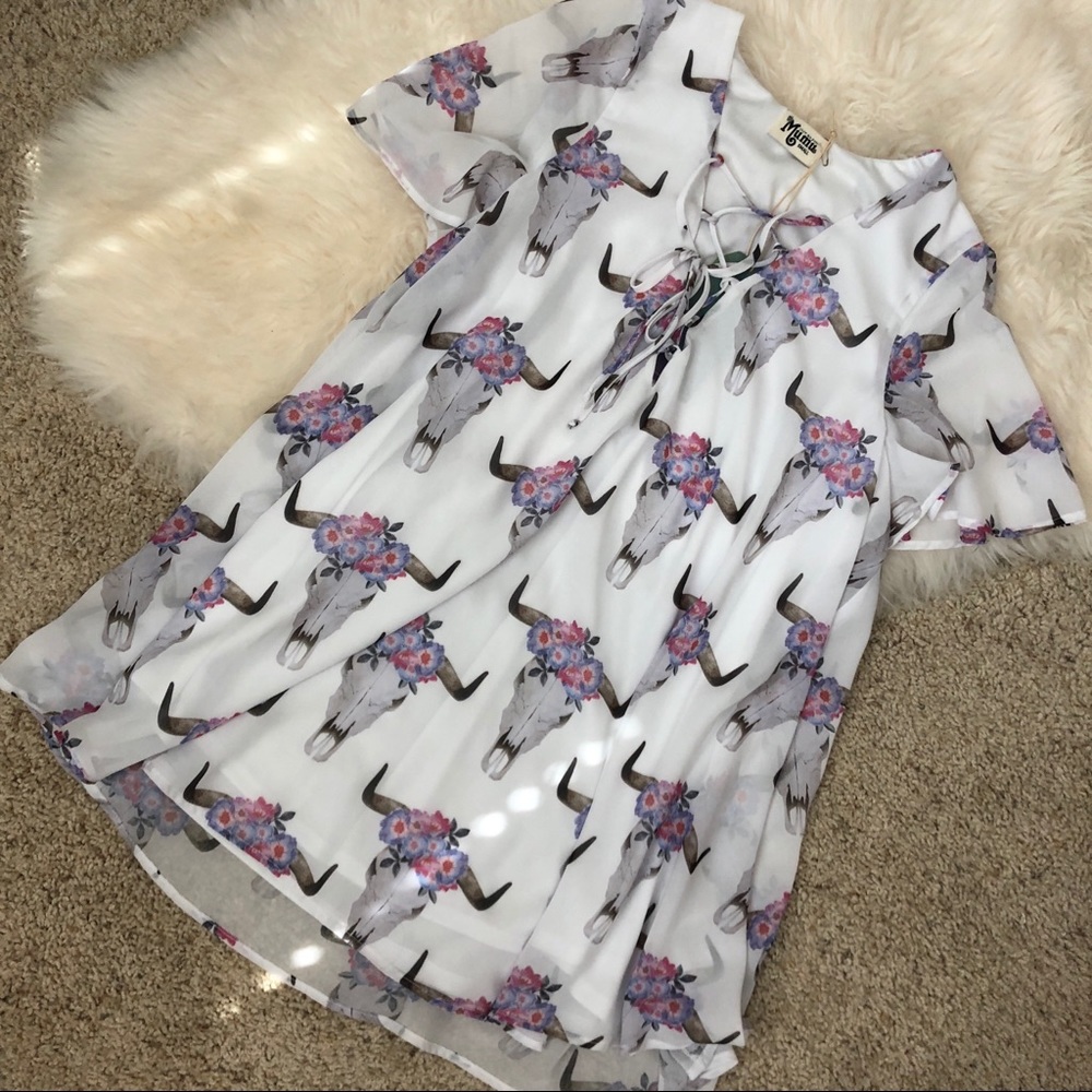 show me your mumu buffalo skull dress